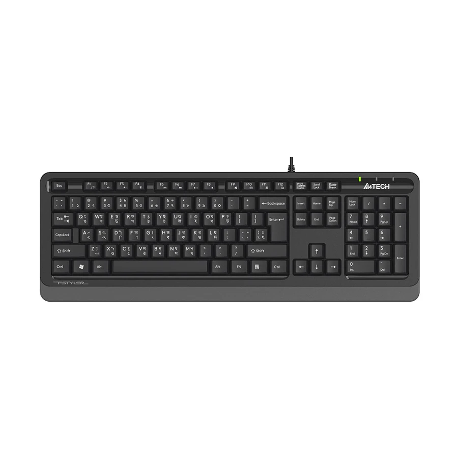 A4TECH FK10 Fstyler Wired Multimedia Keyboard with Bangla