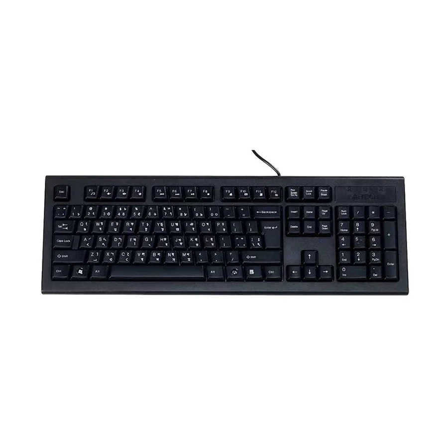 A4TECH KRS-82BD (Extended Version) Wired Multimedia Keyboard with Bangla