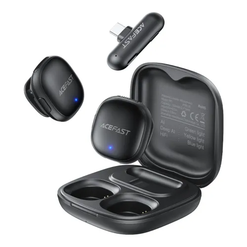 Acefast R1 AI Noise Reduction Dual Wireless Lavalier Microphone