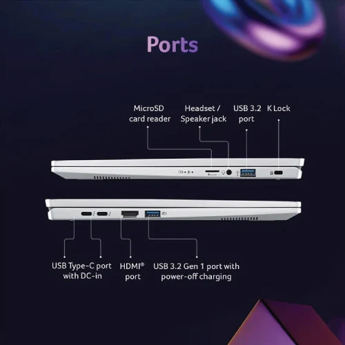 Acer Acer Swift Go SFG 14-73 Ultra 7 155H Packshot Angle 4