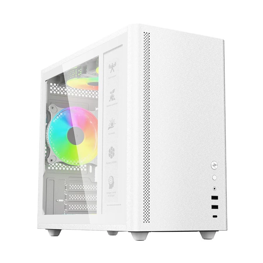 Acer U351W Mid Tower (Tempered Glass Side Window) Micro-ATX Business Desktop Casing