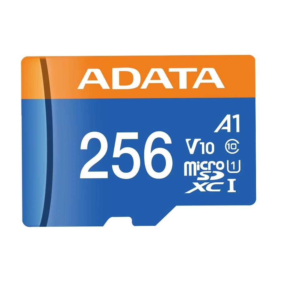 ADATA Premier 256GB MicroSDXC/SDHC UHS-I Class 10 V10 Memory Card with Adapter #AUSDX256GUICL10A1-RA1