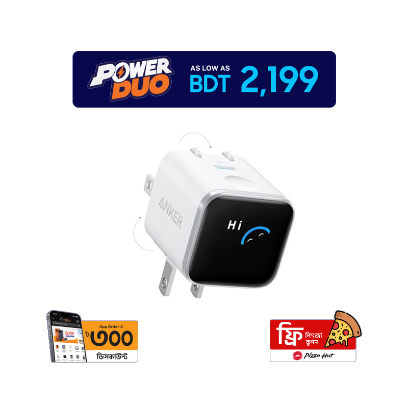Anker Nano A121D Smart Display GaN Fast Charger - 45W