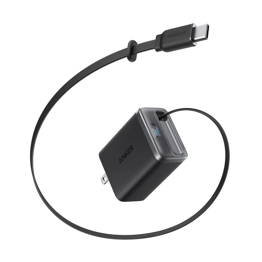 Anker Nano Charger 35W USB-C Stone Charger / Charging Adapter with Built-In Retractable USB-C Cable #A2658J11 (US)