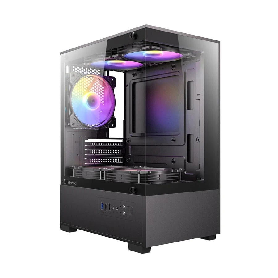 Antec VCX100M ARGB Mini Tower (Tempered Glass Window) Micro-ATX Gaming Desktop Case