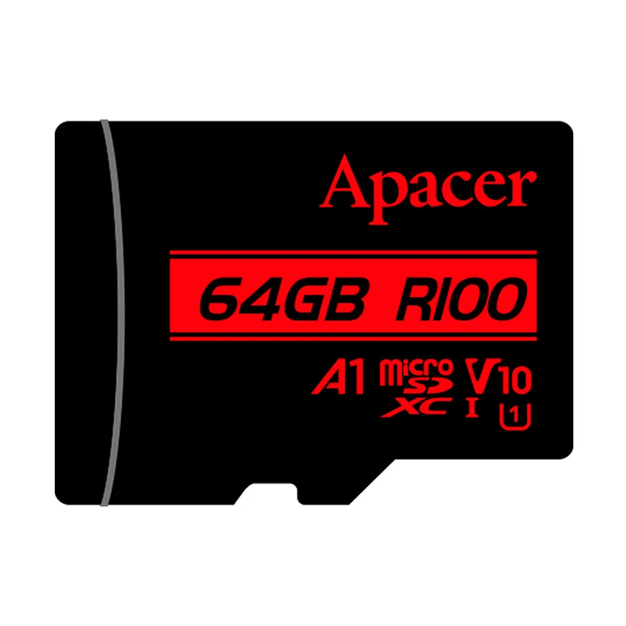 Apacer R100 MicroSDHC/SDXC UHS-I U1 V10 64GB Class10 Memory Card without Adapter #AP64GMCSX10UB-RA