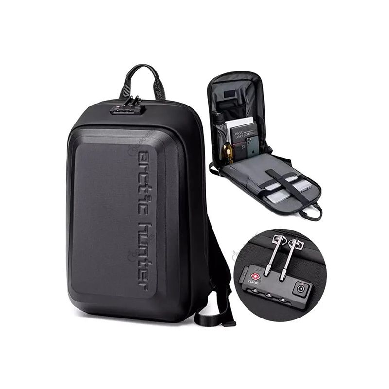 Arctic Hunter B00451 Lock Hard Shell Water Resistant Backpack