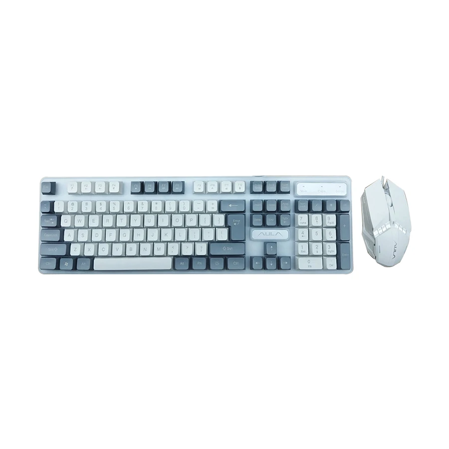 AULA F3061 Wired White Keyboard & Mouse Combo