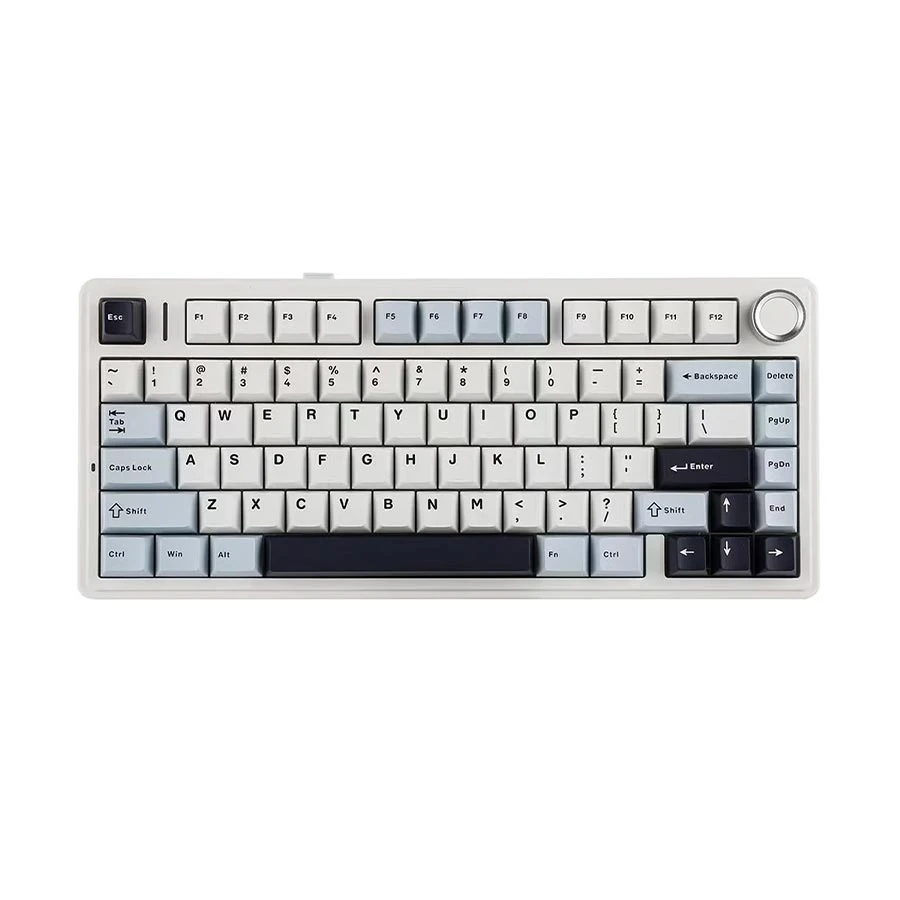 AULA F75 Tri Mode RGB Hot Swap (Ice Reaper Switch) Glacier (Light + White + Black Purple) Mechanical Gaming Keyboard