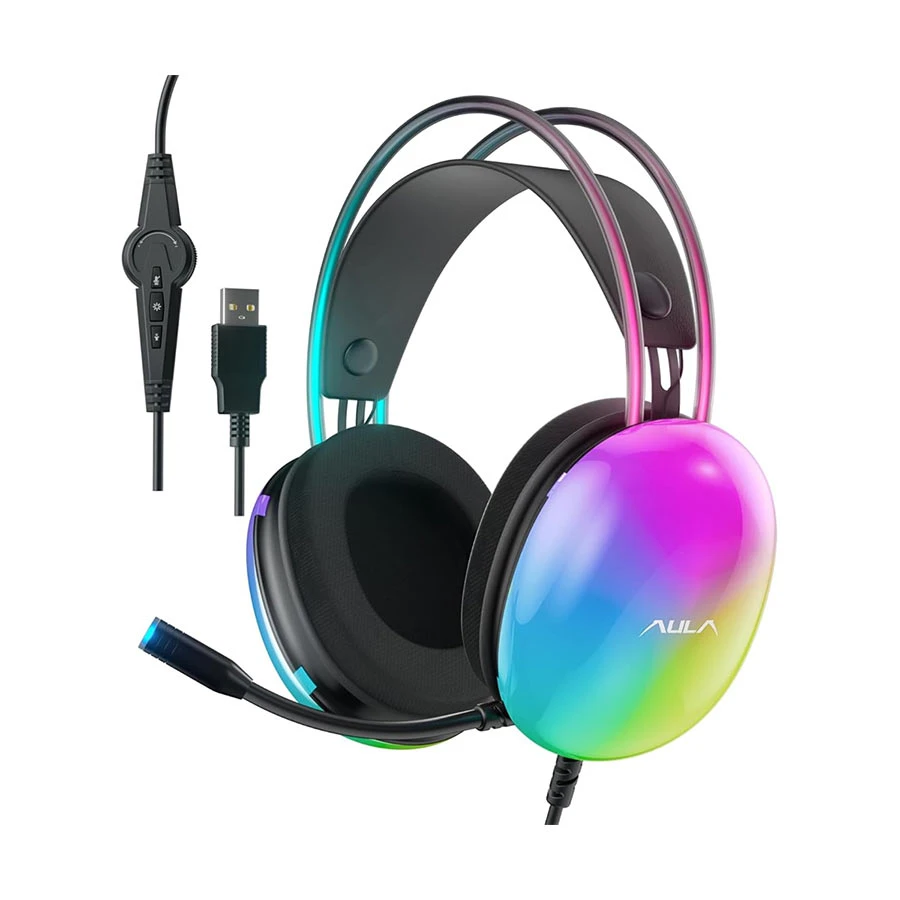 AULA S505 RGB Wired Over-Ear Gaming Headphone