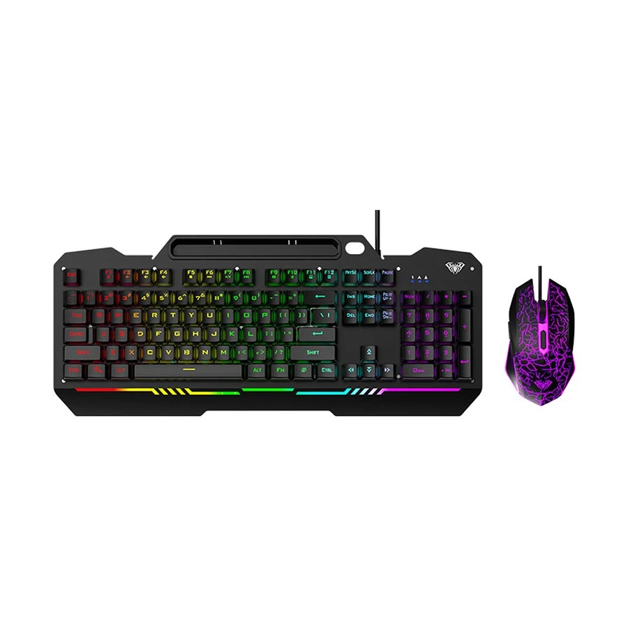 AULA T102 Rainbow Backlight Wired Keyboard & Mouse Combo