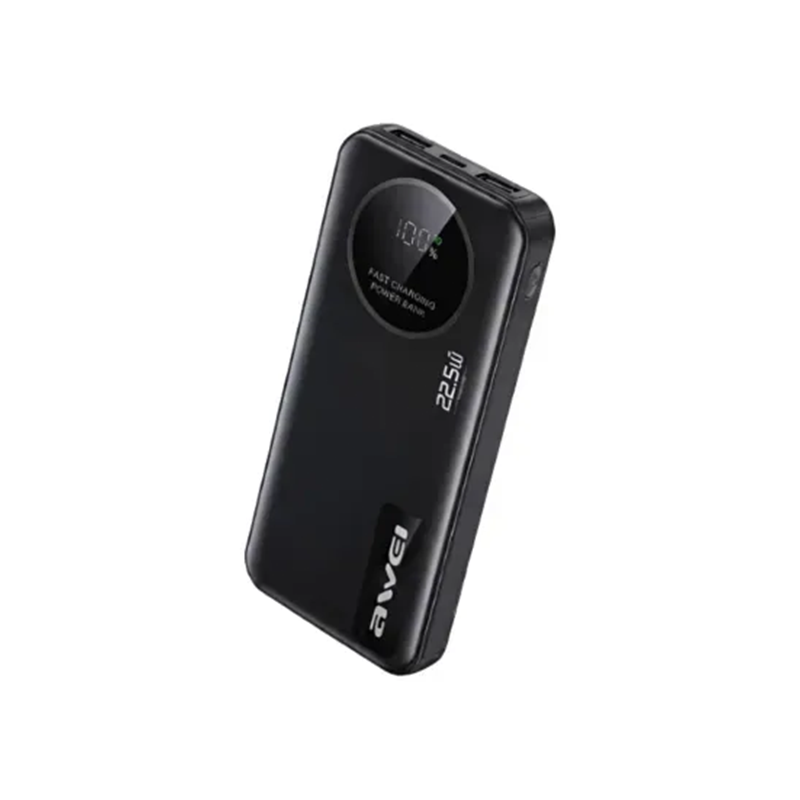 Awei PA-165 22.5W Smart LED Display Fast Charging Powerbank - 10000mAh