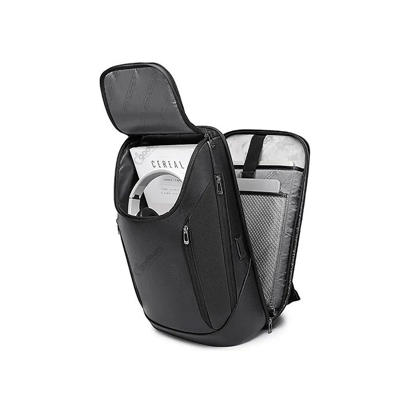 BANGE BG-6623 Leather Anti Theft Laptop Backpack - official view 2