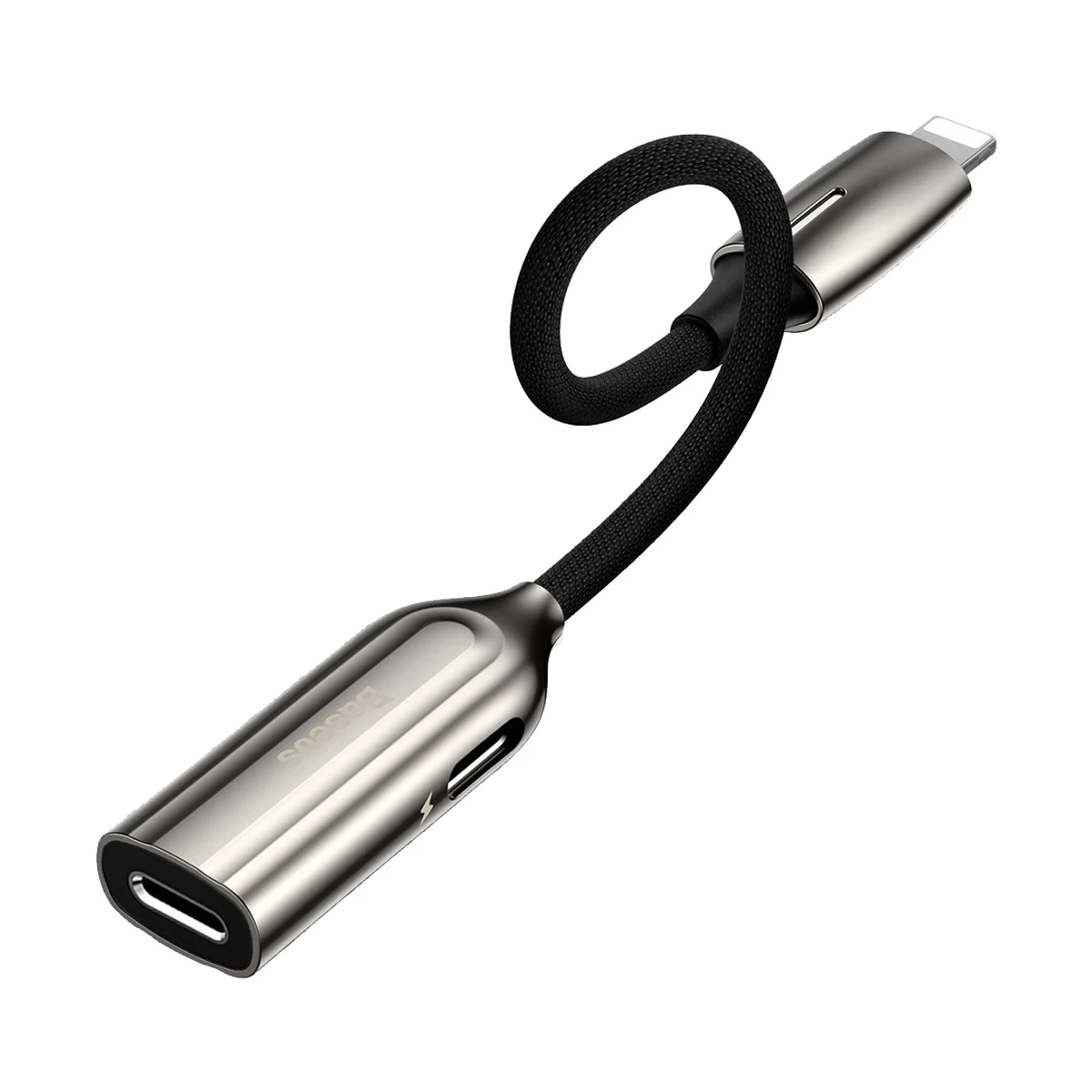 Baseus CALL55-0A Lightning Male to Dual Lightning Female -Black Converter # CALL55-0A