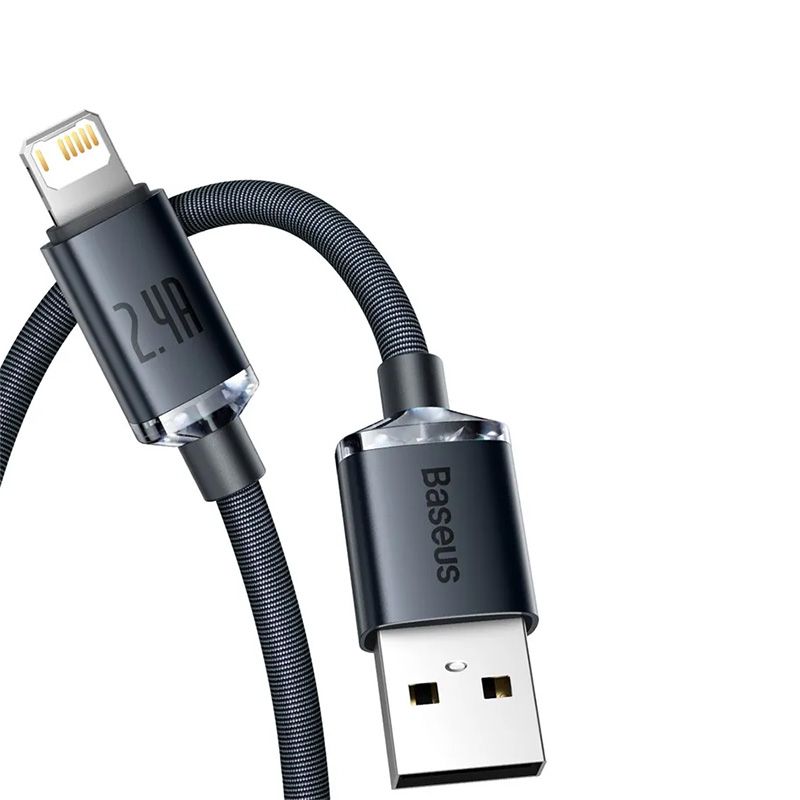 Baseus Crystal Shine Series Fast Charging Data Cable USB to iP 2.4A - official view 2
