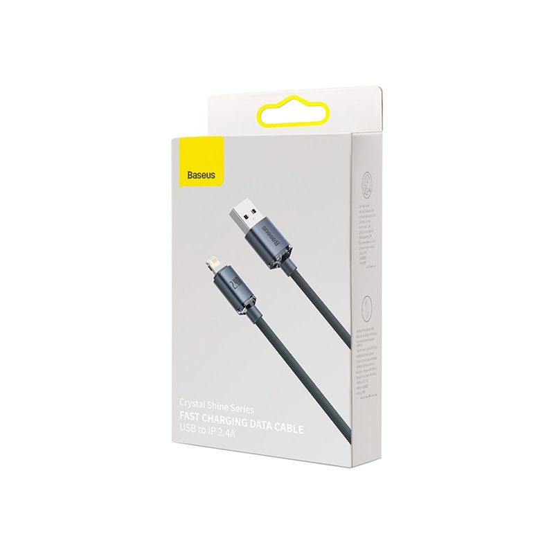 Baseus Crystal Shine Series Fast Charging Data Cable USB to iP 2.4A - official view 3