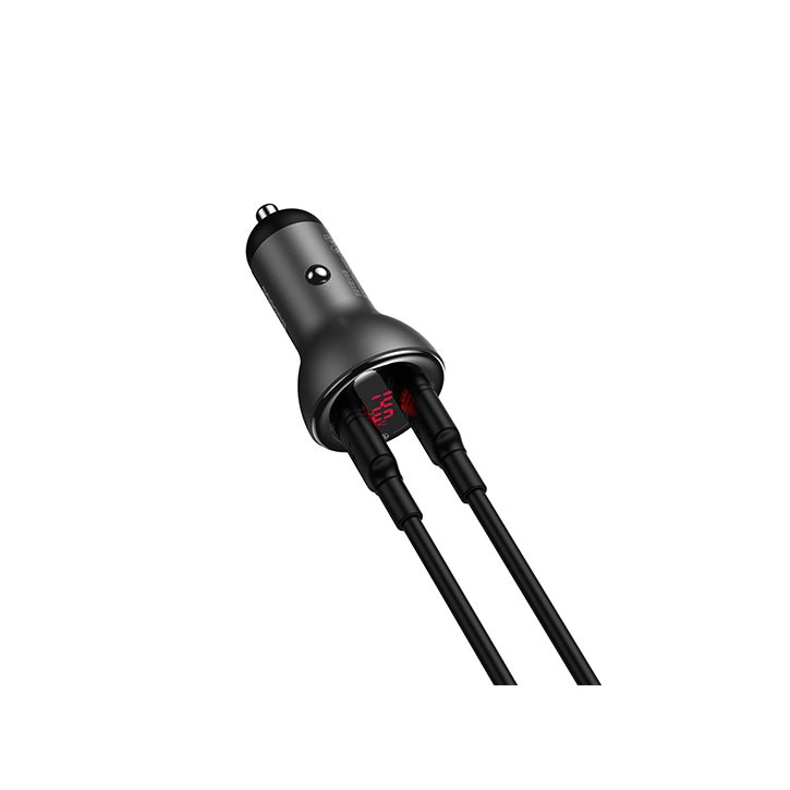 Baseus Digital Display Dual Quick Car Charger 45W Suit - official view 4