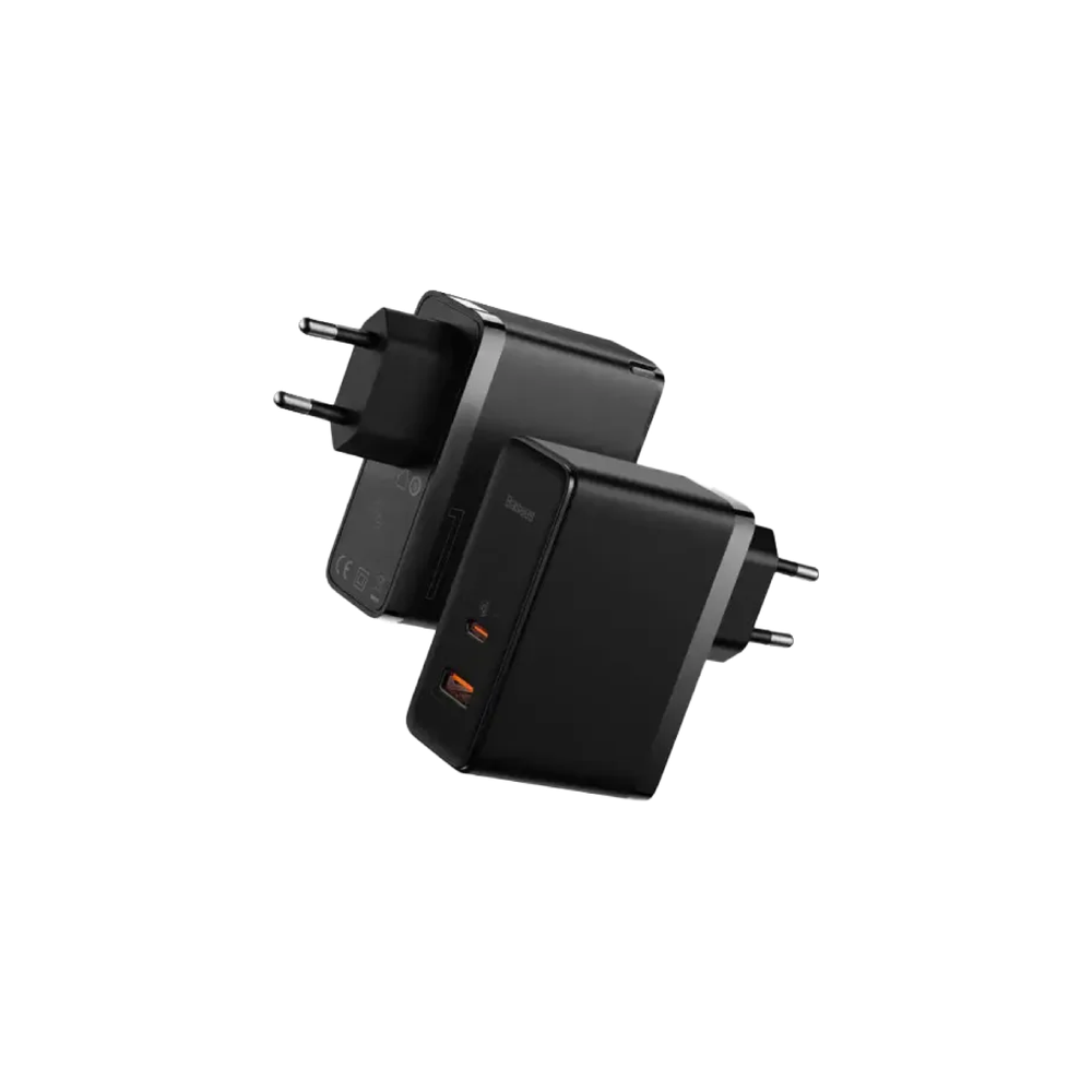 Baseus GaN5 Pro Fast Charger C+U 100W EU (With Mini Cable Type-C to Type-C 100W(20V/5A) 1m (CCGP090201)