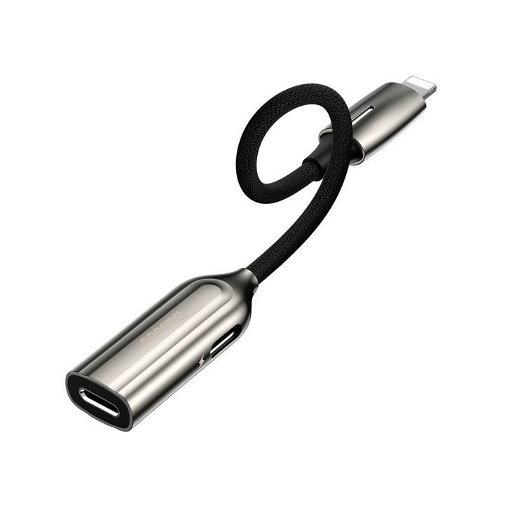Baseus L55 2-in-1 iP Male to Dual iP Female Adapter