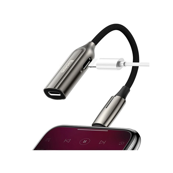 Baseus L55 2-in-1 iP Male to Dual iP Female Adapter - official view 3