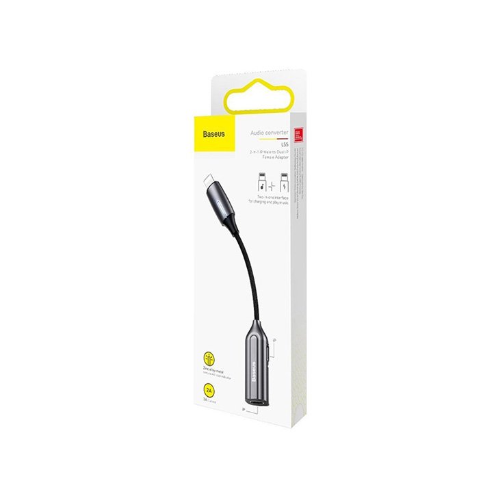 Baseus L55 2-in-1 iP Male to Dual iP Female Adapter - official view 4