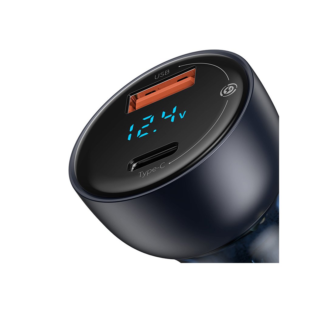 Baseus Particular Digital Display QC+PPS Dual Quick Charger Car Charger 65W - official view 3