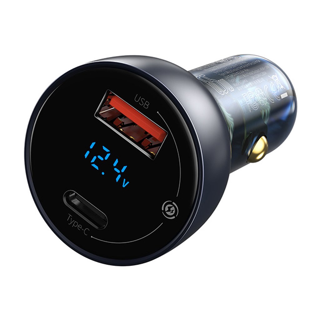 Baseus Particular Digital Display QC+PPS Dual Quick Charger Car Charger 65W - official view 4