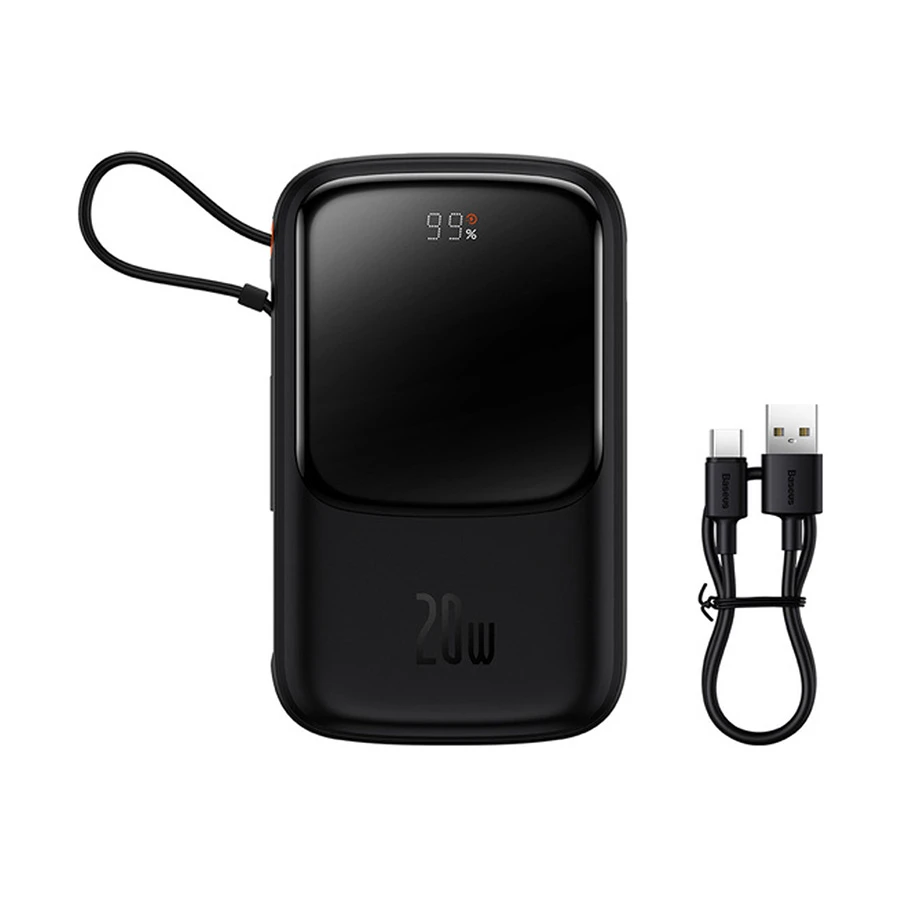 Baseus PPQD060001 Qpow Pro Overseas Edition 10000mAh 20W Lightning & Type-C Power Bank with Digital Display #PPQD060001