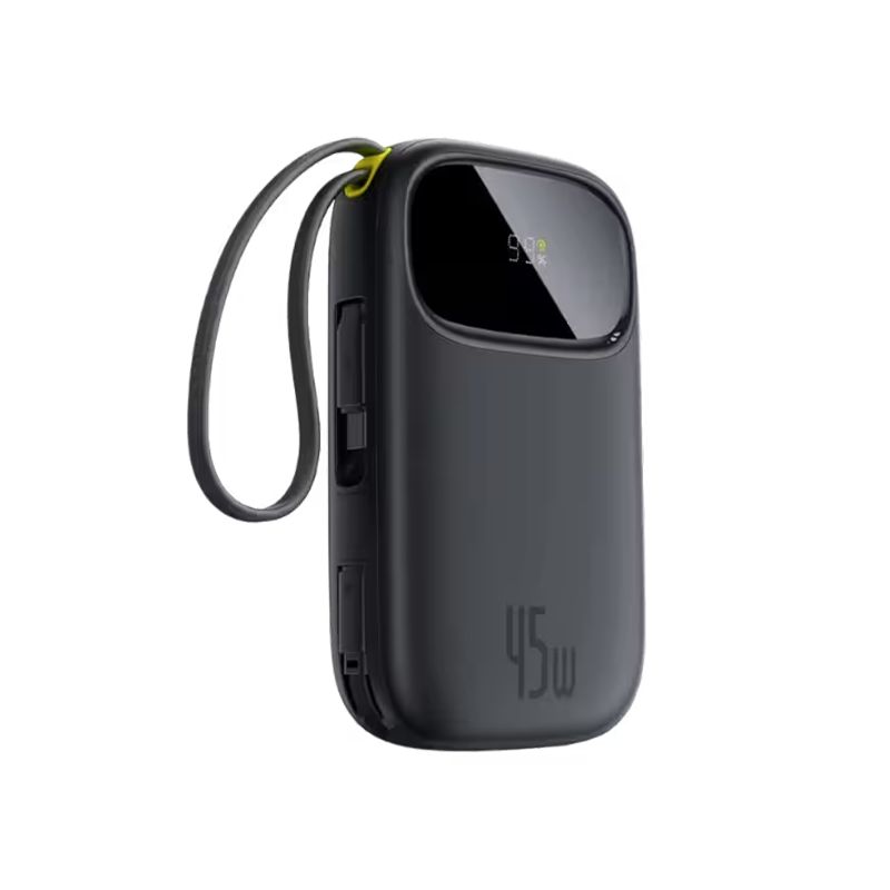 Baseus Qpow 3 45W Digital Display Fast Charging Power Bank With Dual Cable - 20000mAh - official view 2