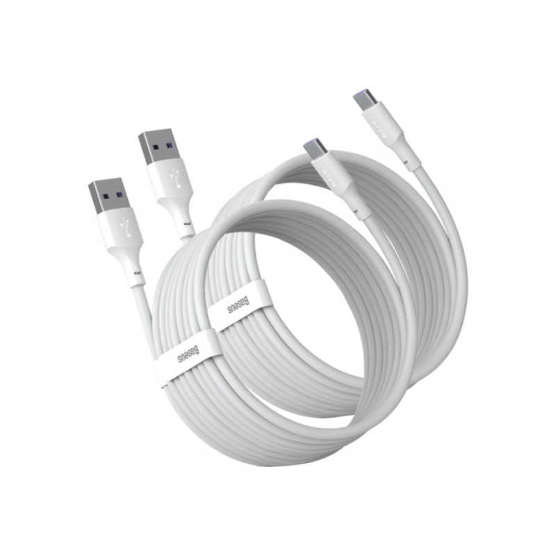 Baseus Simple Wisdom Data Cable Kit USB to Type-C 5A 2PCS -  1.5m