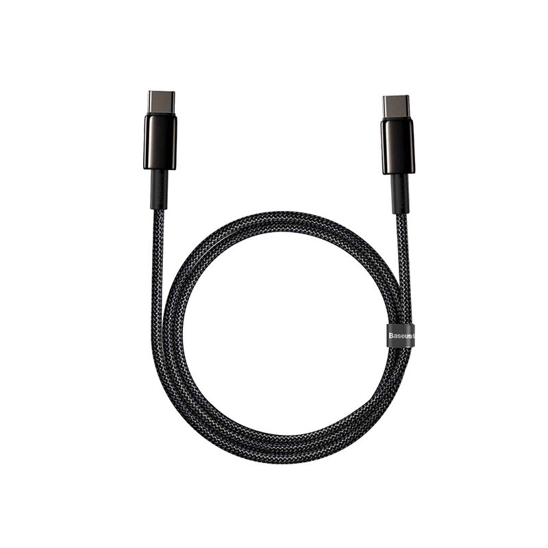 Baseus Tungsten Gold Fast Charging Type-C to Type-C Data Cable 100W - official view 2