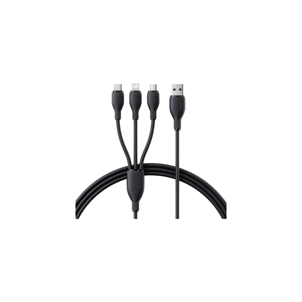 Baseus Ultra-Fast 3 in 1 Cable USB to Micro USB Lightning USB-C 3.5A 1.3m (P10376303121-01)