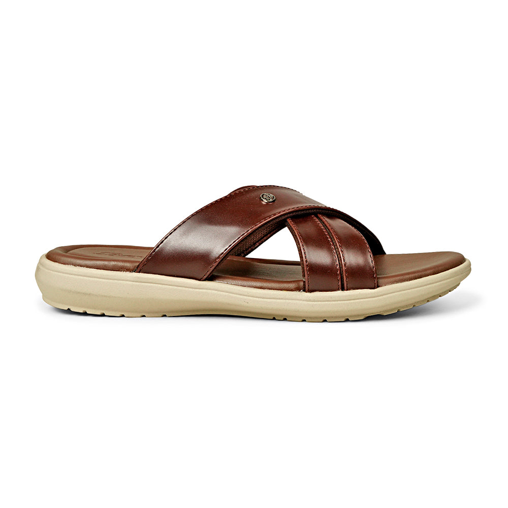 Bata Beta 8714925 Men's Brown Slide Sandals