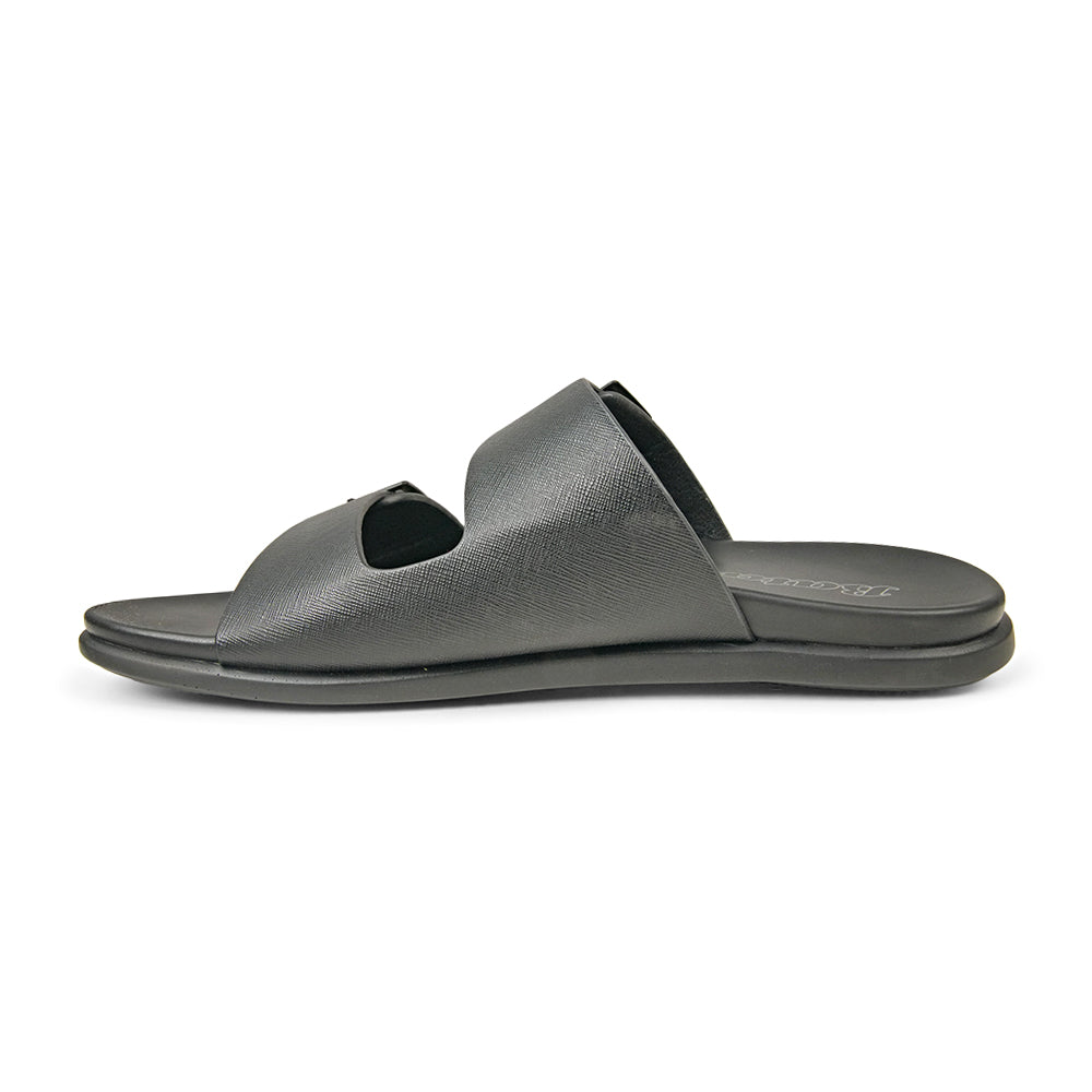 Bata Domino 8716867 black sandal, inner side view with open heel