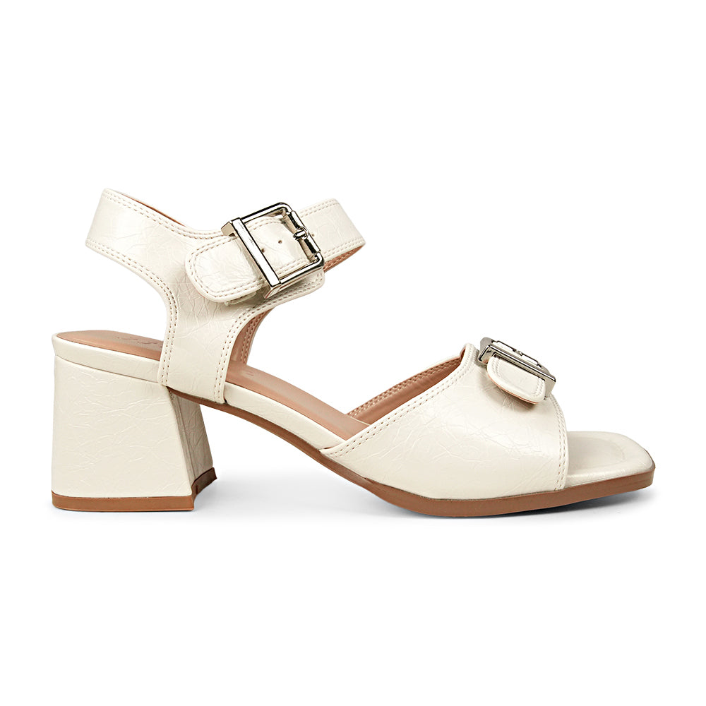 Bata Janett 6311350 Women’s White Block-Heel Slingback Sandals