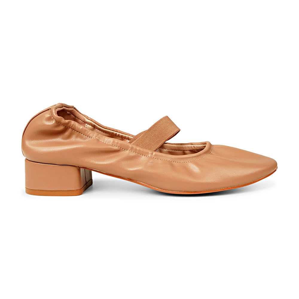 Bata Miami 6313320 Women’s Tan Elastic-Strap Pumps