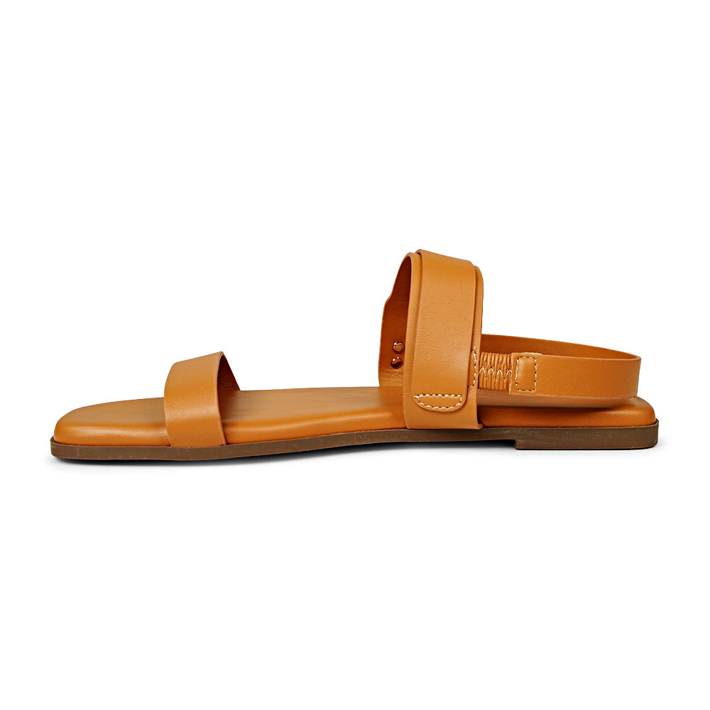 Bata Solida 5313086 tan sandal, inner side view with slingback