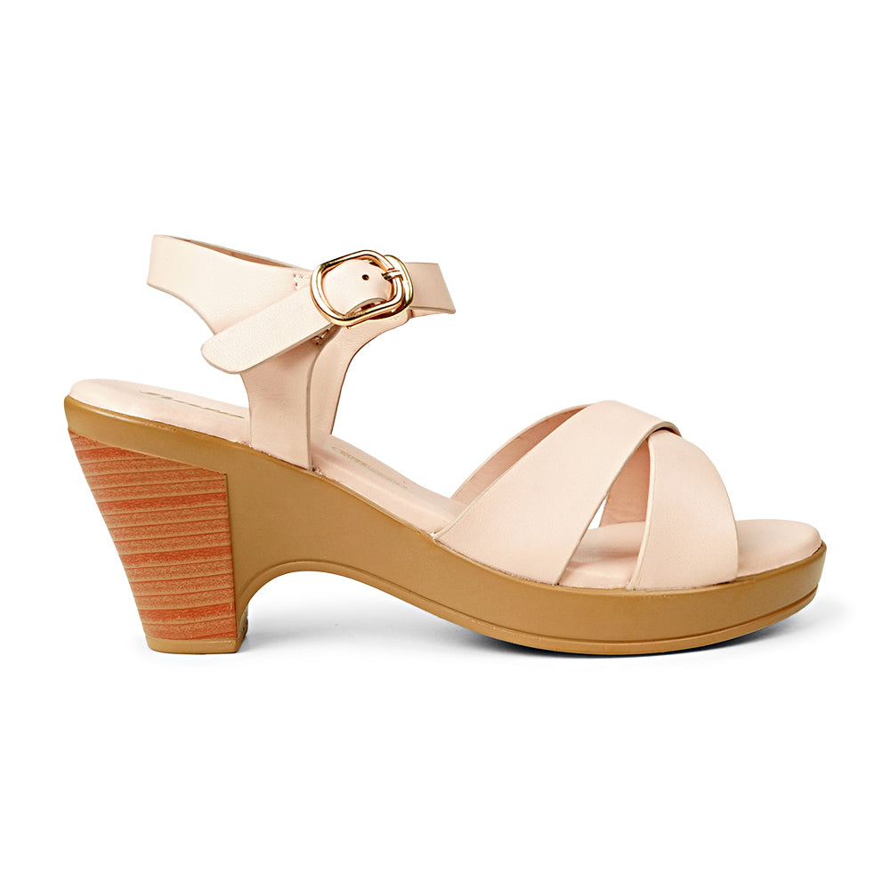 Bata Verly 7615001 Women's Ivory Buckle Heeled Sandals