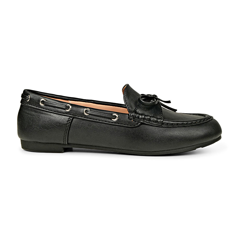 Bata Virginia 5316314 Women’s Black Bow-Detail Loafers