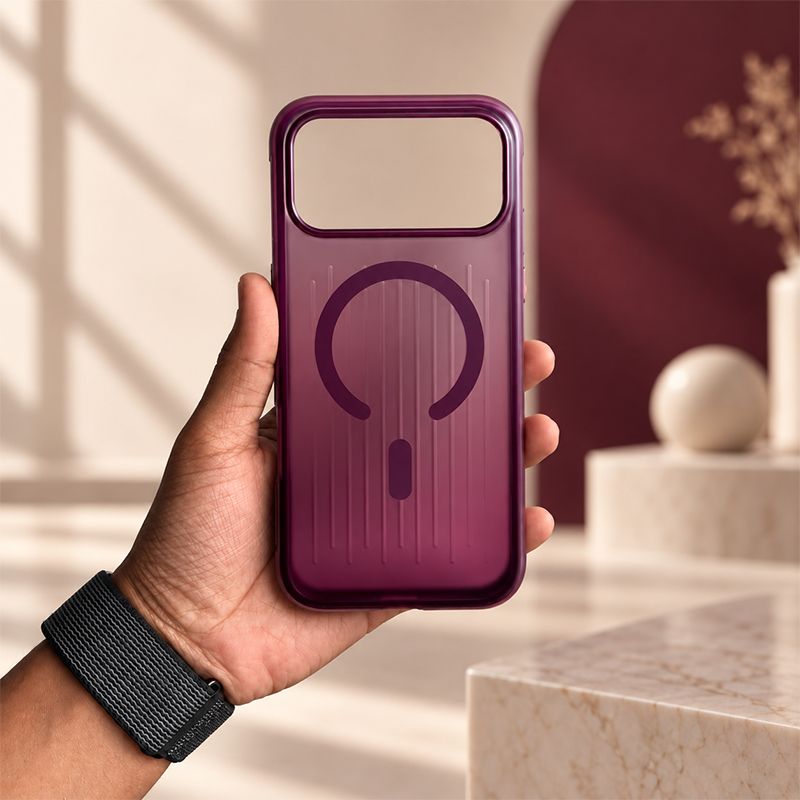 Beky Magnetic Ribbed Design sign Case for iPhone