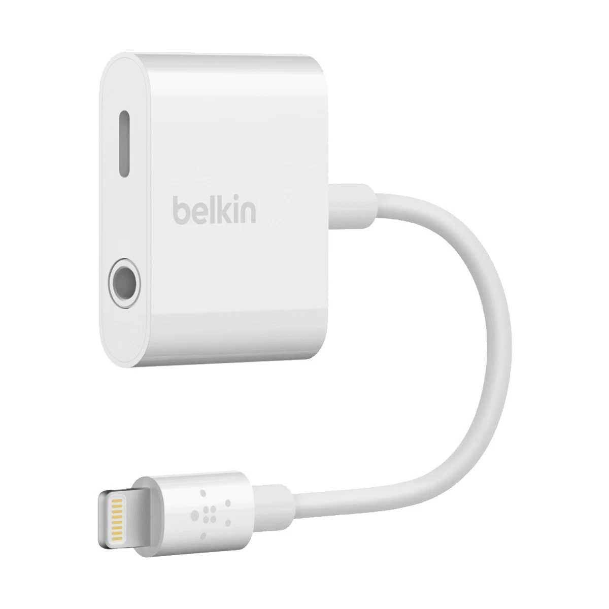 Belkin F8J212btWHT Lightning Male to 3.5mm & Lightning Female Converter # F8J212btWHT