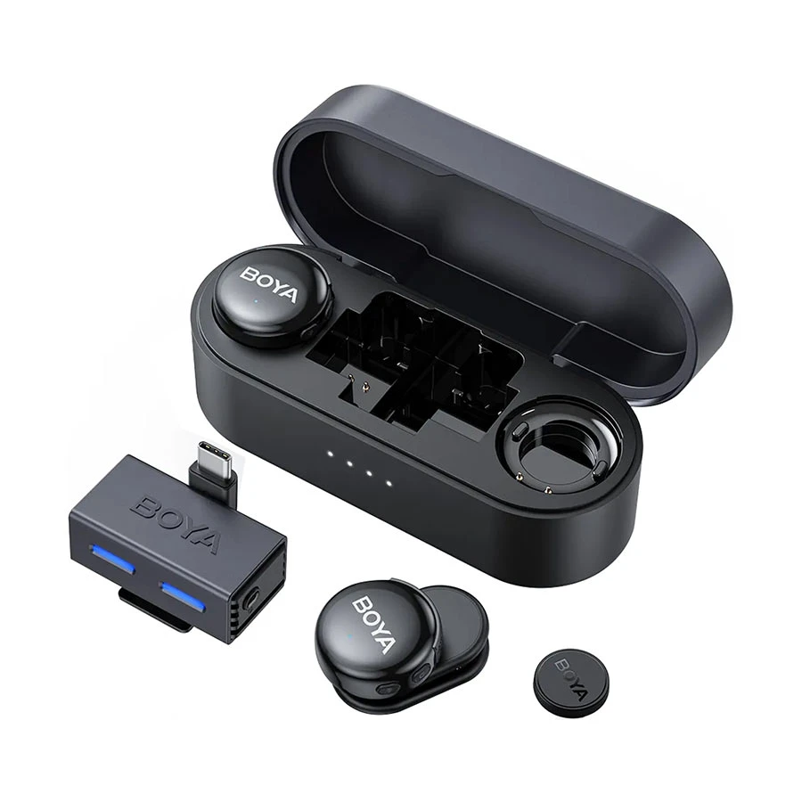 BOYA BOYALINK 3-02 Al-Powered Button-Sized Wireless Microphone (1xRX, 2xTX)