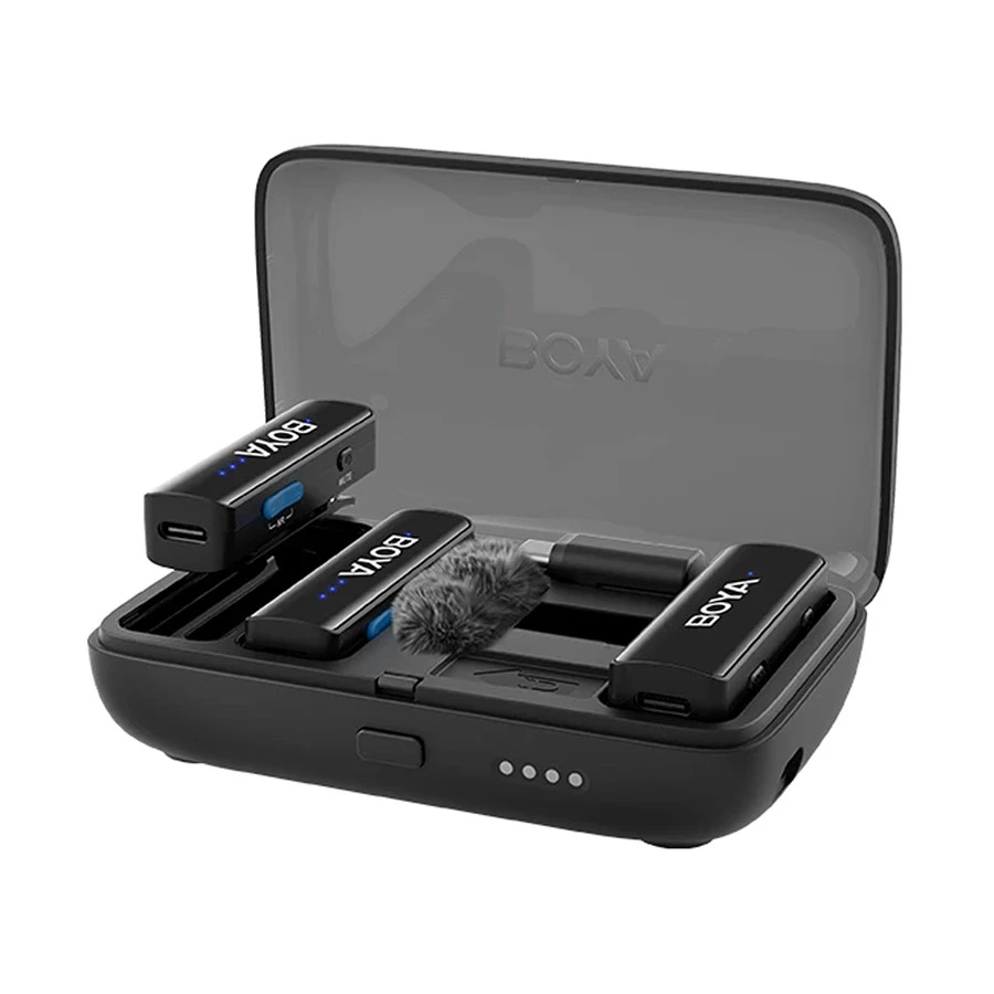BOYA BOYALINK C2 Upgraded 3-in-1 Compact Wireless Microphone (1xRX, 2xTX)