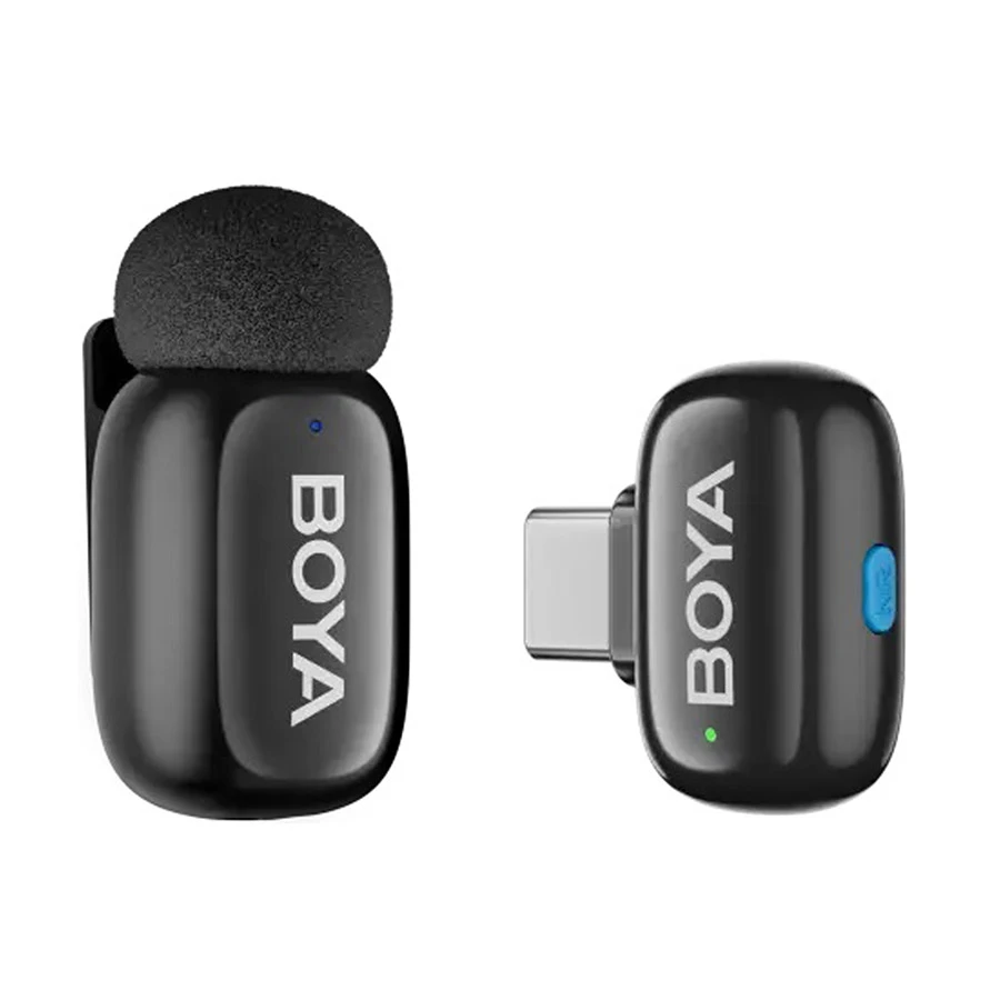 BOYA Mini 2-06 2.4G Wireless Microphone for Android & IOS (1xRX (USB-C), 1xTX)