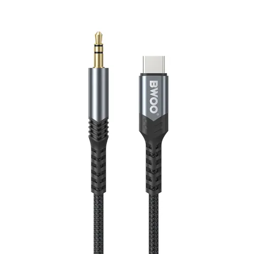 BWOO BO-AUX066 1.2 Meter 3.5mm to Type-C Audio Converter