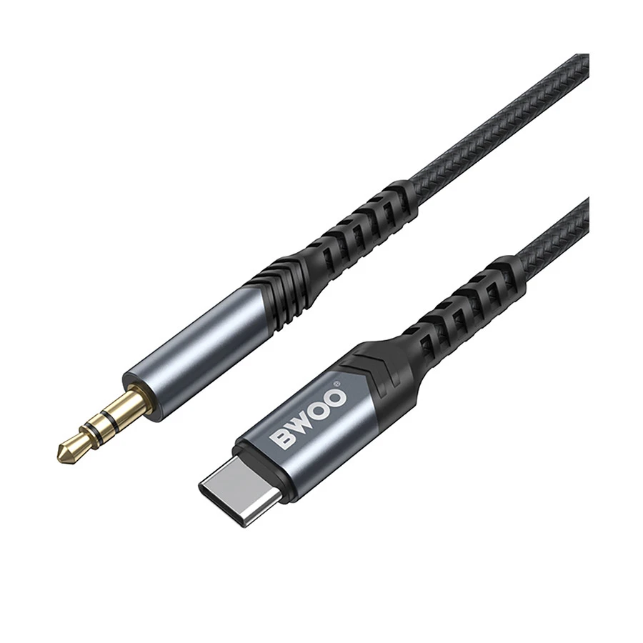 BWOO BO-AUX066 USB Type-C Male to 3.5mm Male, 1.2 Meter, Audio Cable