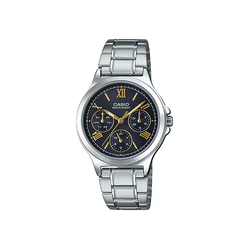 Casio Enticer LTP-V300D-1A2UDF Multifunction Stainless Steel Women’s Watch