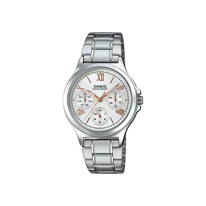 Casio Enticer LTP-V300D-7A2UDF Multifunction Stainless Steel Women’s Watch