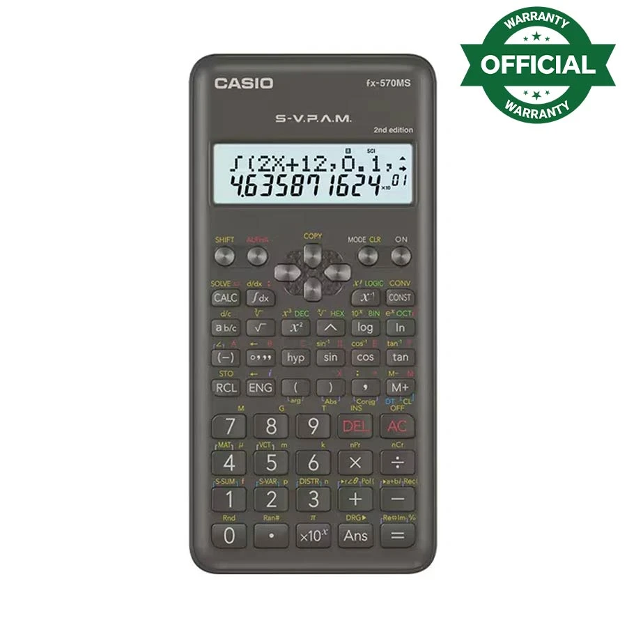CASIO FX-570MS-2 12 Digit (10 & 2) 2nd Edition Non Programmable Scientific Calculator #C80