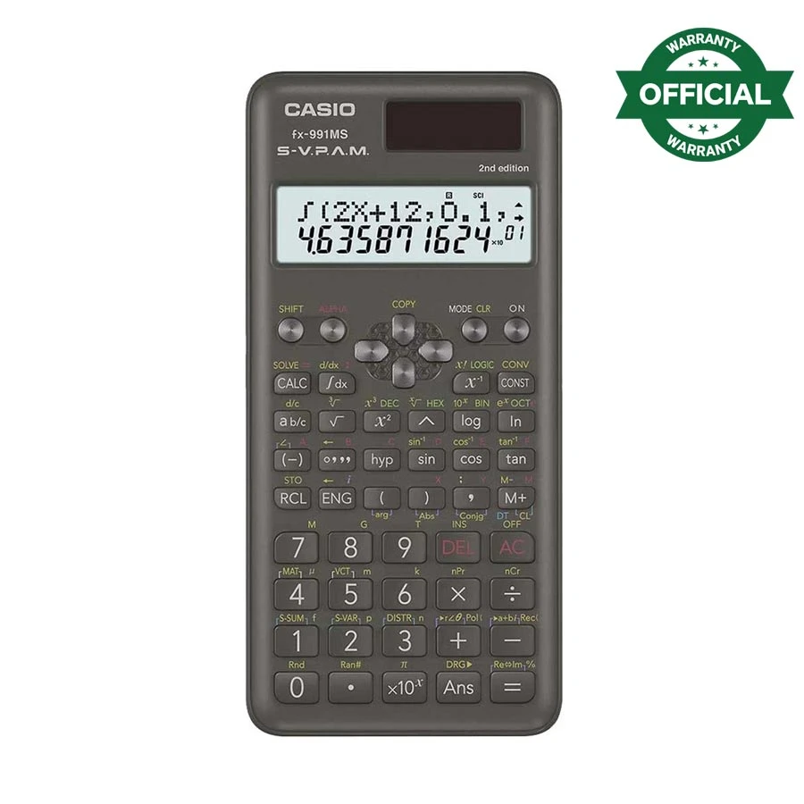CASIO FX-991MS-2 12 Digit (10 & 2) 2nd Edition Non Programmable Scientific Calculator #C77B/C77